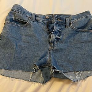 old navy jean shorts for women, size 2! they have been cut to make them shorter